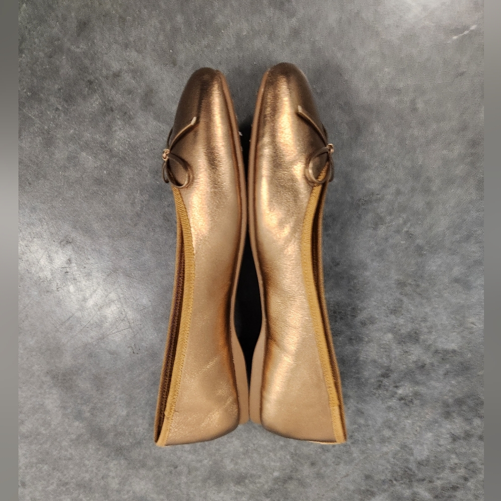 [SOLD]NEW Birdies Size US 7.5 The Hummingbird Vintage Gold Leather Ballet Flats - Picture 5 of 9
